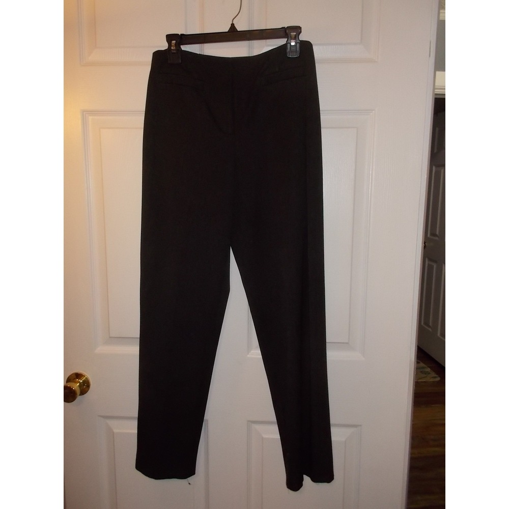 Talbots Stretch Black Dress Pants Womens 8 Straight Leg Professional Trousers